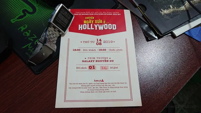 Vé xem phim "Once Upon a Time ... in Hollywood"