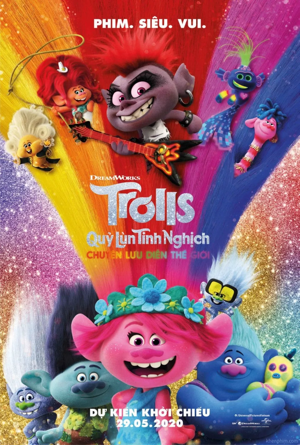 Review phim Trolls World Tour (Quỷ Lùn Tinh Nghịch: Chuyến Lưu Diễn Thế Giới)