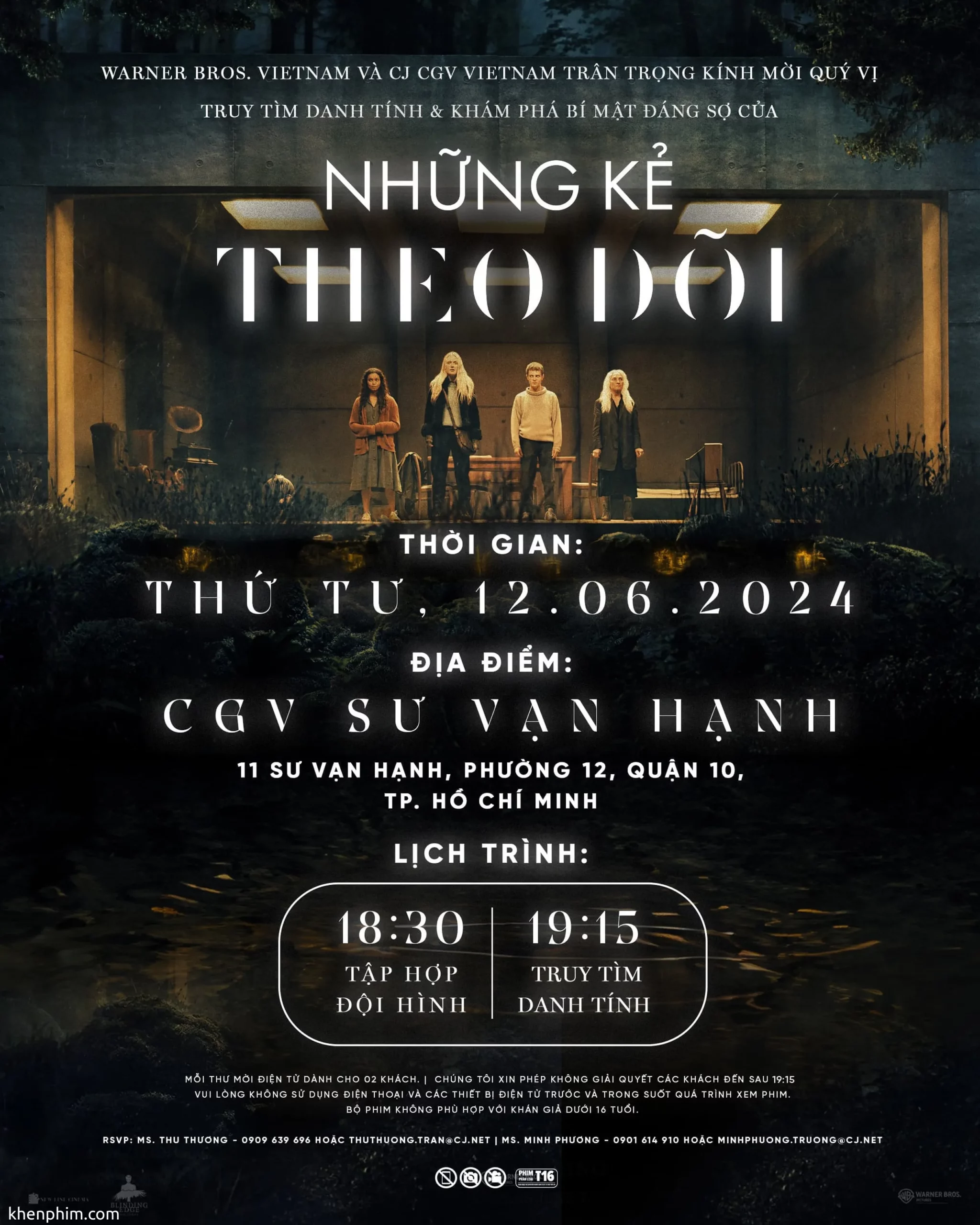 Thư mời điện tử, sự kiện họp báo ra mắt phim The Watchers (Những Kẻ Theo Dõi)